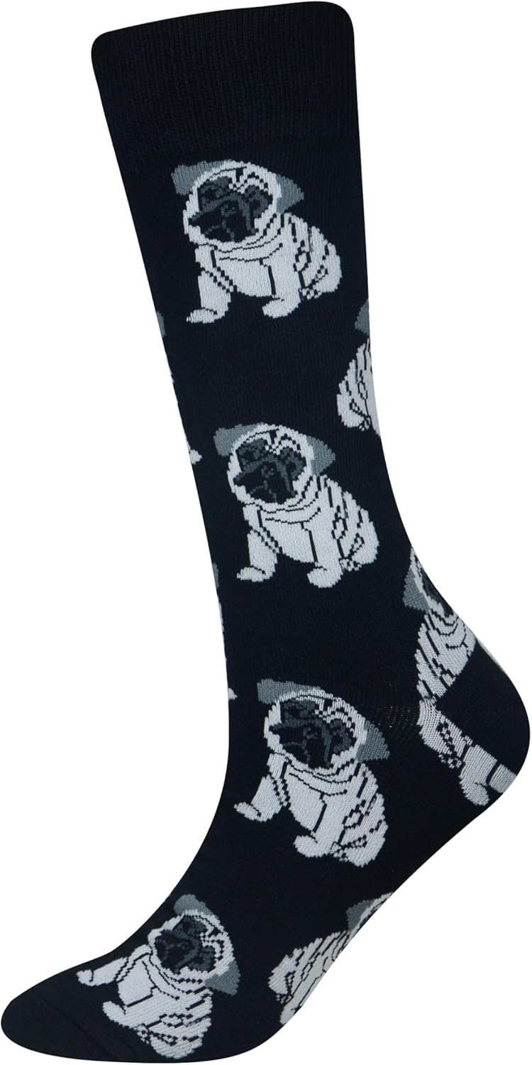 Cansok Men's 2/4 Packs Fun Crazy Novelty Dress Crew Socks - Image 3